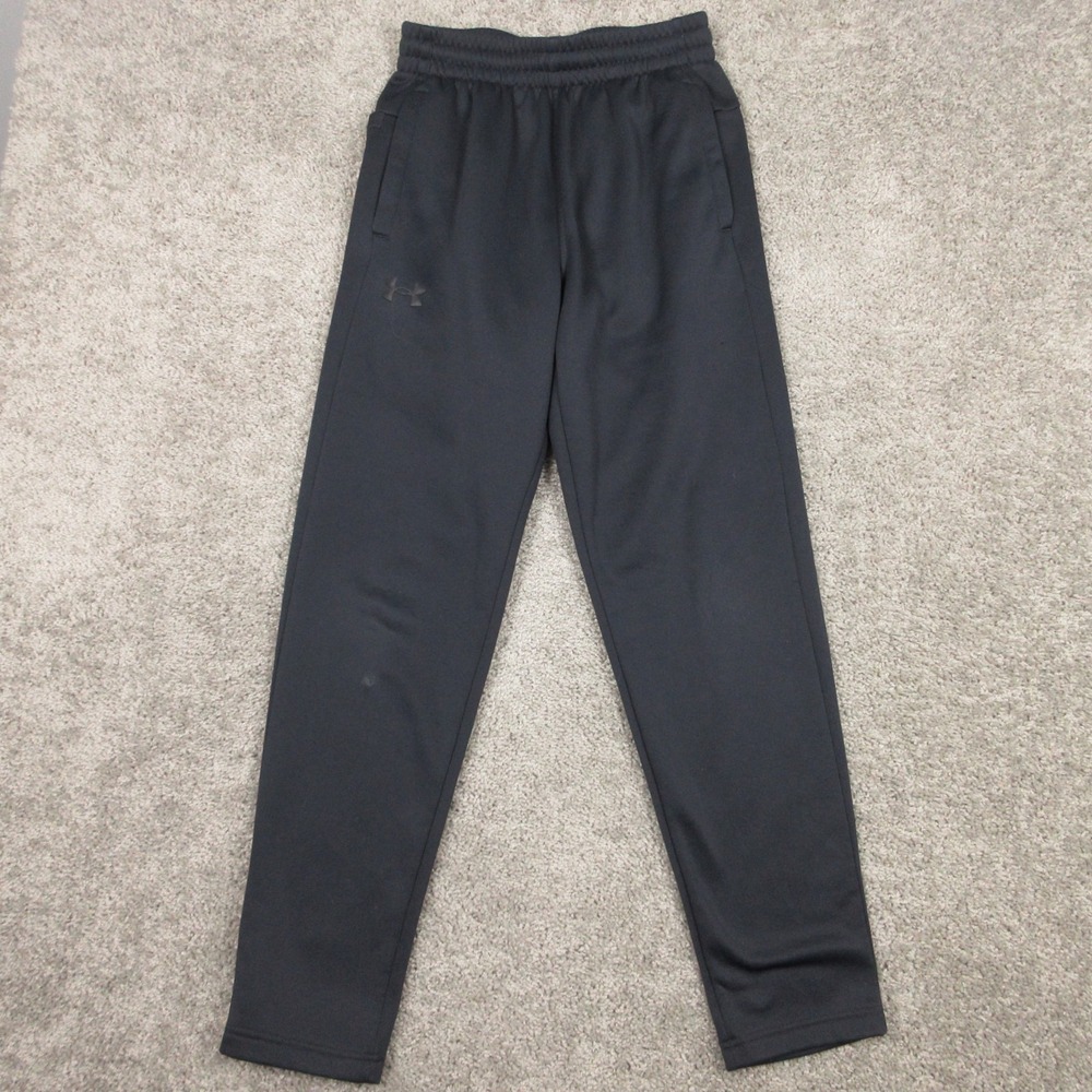 Under‎ Armour Sweatpants Mens Small Black Fleece Activewear Open Bottom Sport